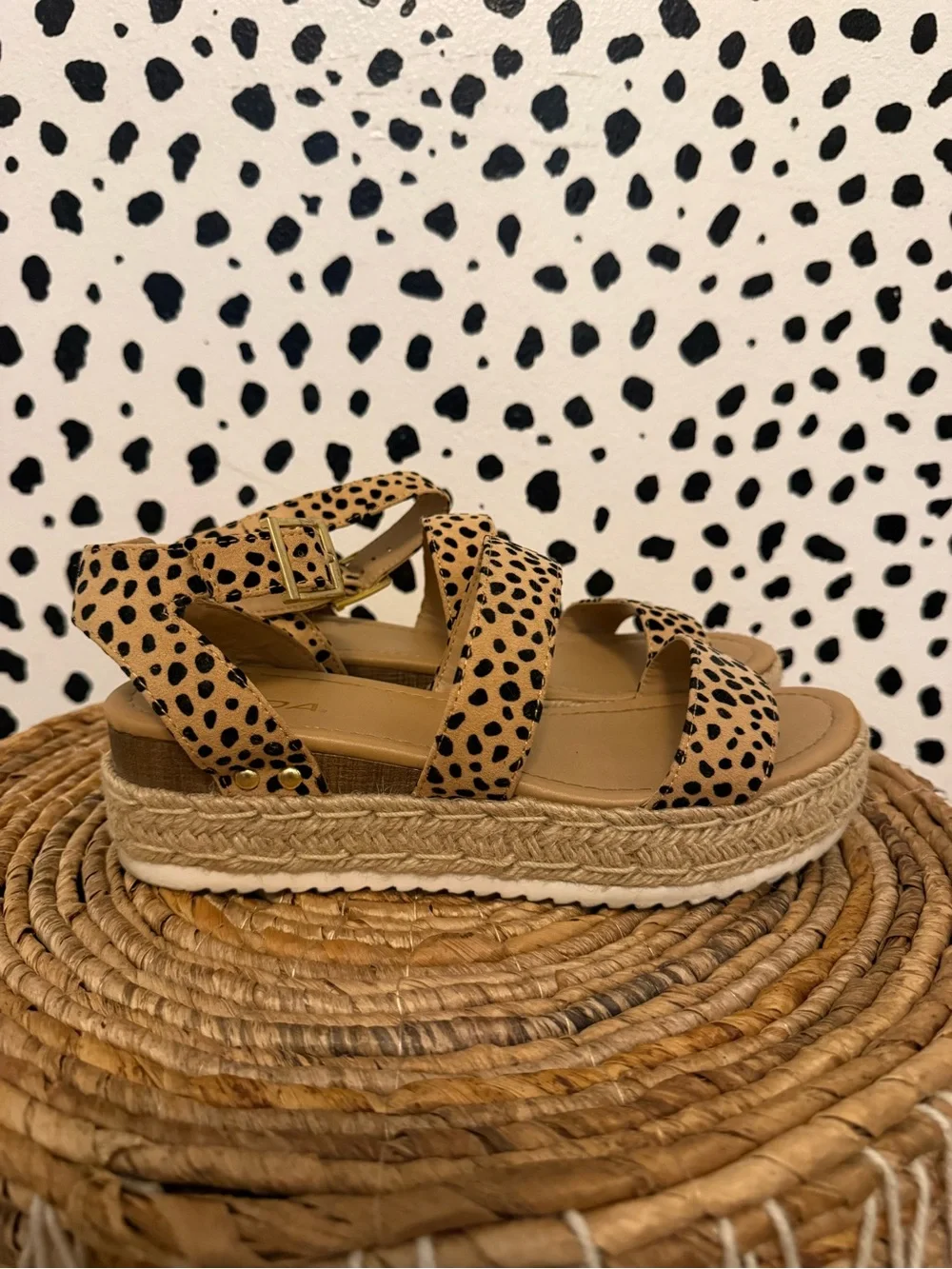 Soda Leopard Print Platform Sandals